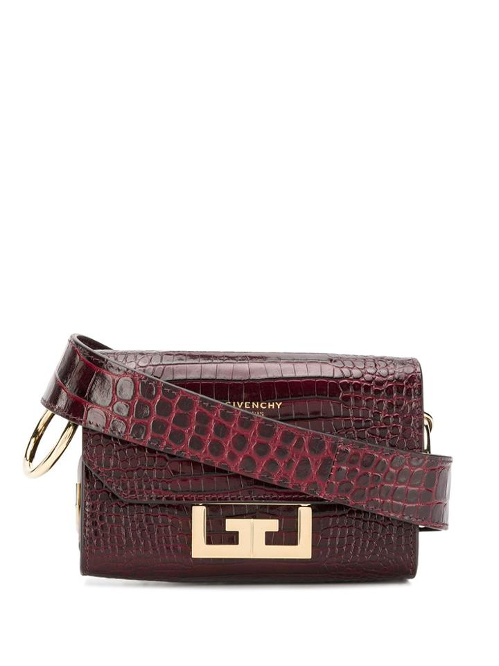 Givenchy Crocodile-embossed Nano Eden Bag - Red