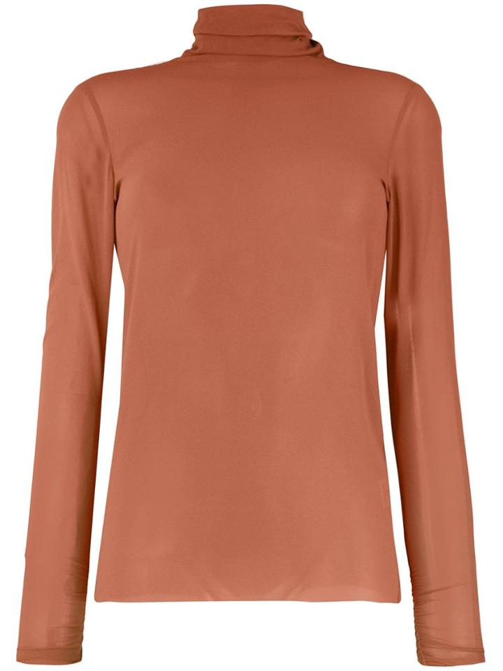 Nude Turtle Neck Blouse - Pink