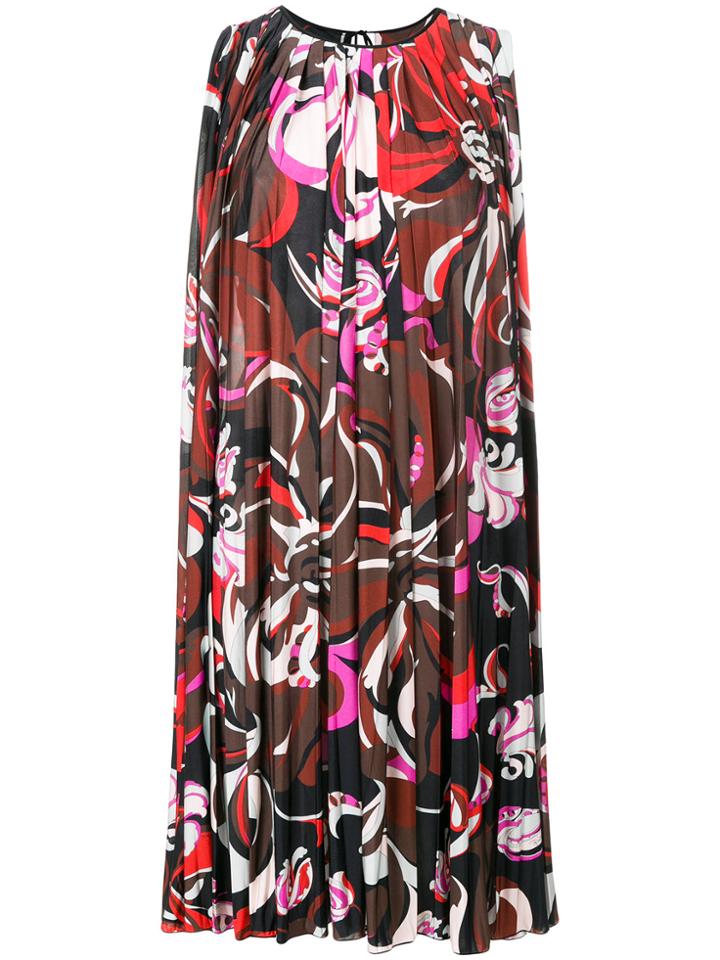 Emilio Pucci Printed Shift Dress - Brown