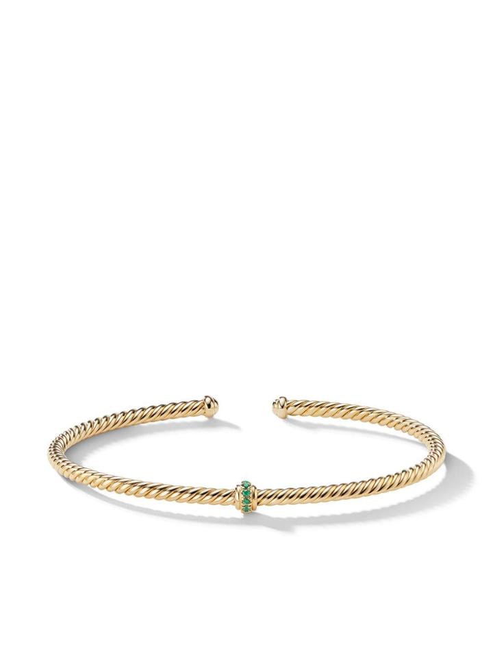 David Yurman 18kt Yellow Gold Renaissance Center Station Emerald And