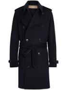 Burberry Double-breasted Trench Coat - Blue