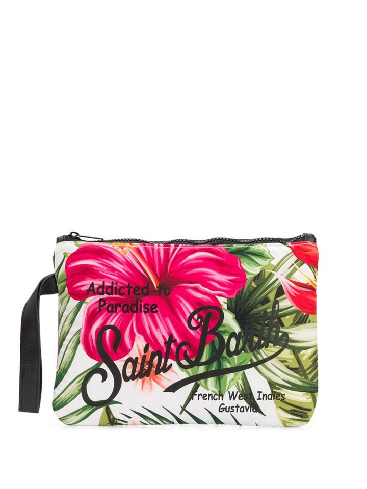 Mc2 Saint Barth Parisienne Floral-print Clutch - White