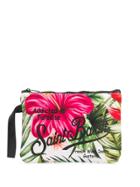 Mc2 Saint Barth Parisienne Floral-print Clutch - White