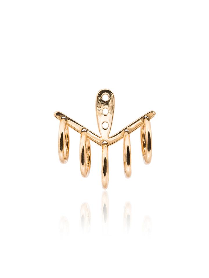 Yvonne Léon 18k Yellow Gold 5 Creoles Earring - Metallic
