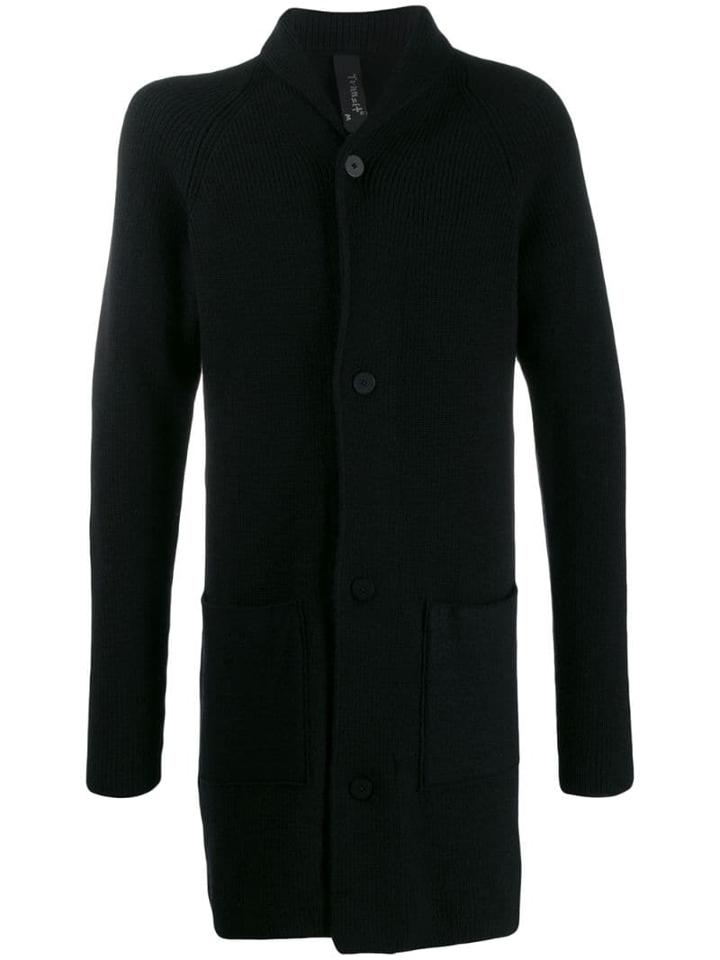 Transit Long V-neck Cardigan - Black