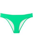 Solid & Striped Colour Block Bikini Bottoms - Green