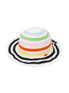 Rykiel Enfant - Striped Sun Hat - Kids - Cotton/acetate - 52 Cm, White