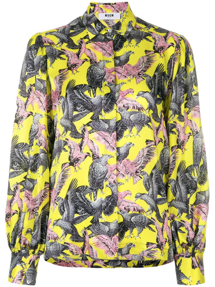 Msgm Graphic Printed Shirt - Yellow & Orange