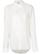 Burberry - Ribbed Panel Shirt - Women - Cotton - Xs, White, Cotton