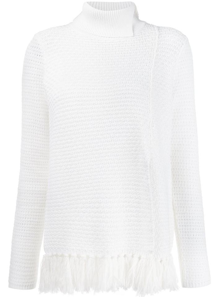 Proenza Schouler Fringed Jumper, Women's, Size: Xs, White, Cotton/wool