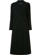 Giambattista Valli Single Breasted Coat, Women's, Size: 46, Black, Silk/nylon/polyamide/virgin Wool