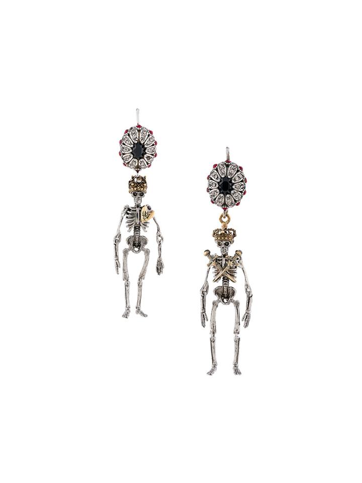 Alexander Mcqueen Queen King Earrings - Metallic