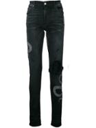 Amiri Snake Pattern Jeans - Black