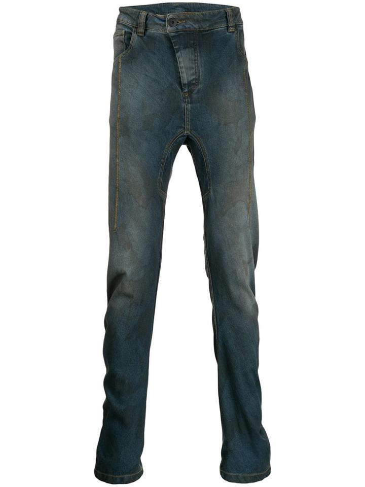 11 By Boris Bidjan Saberi Jeans With Contrast Stitching - Blue