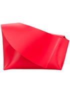 Venczel Built-in Wrist Handle Foldover Clutch - Red