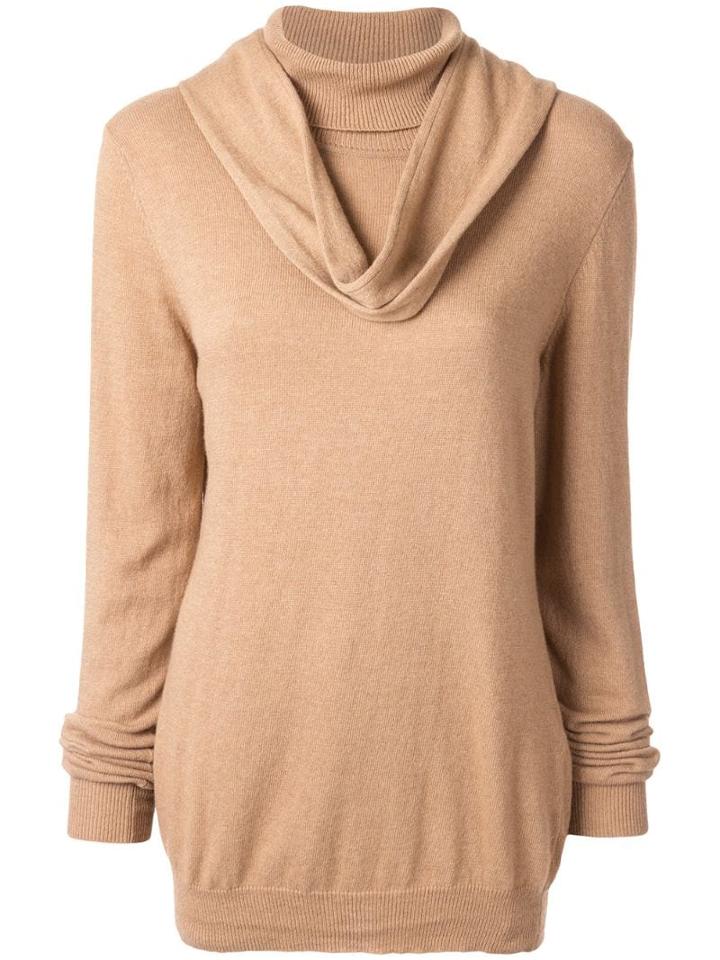 Jejia Cowl Neck Jumper - Brown