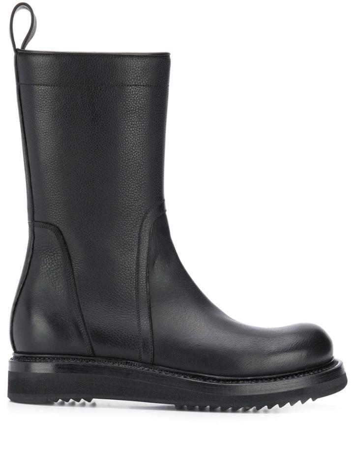 Rick Owens Ankle Pebbled Boots - Black