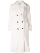 Urbancode Textured Buttoned Coat - White