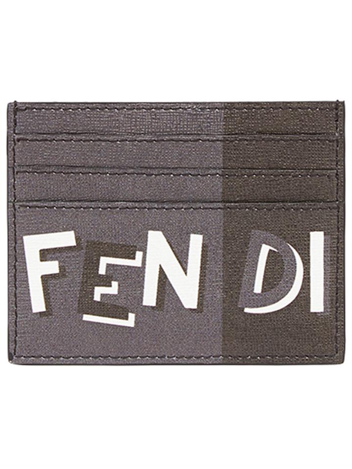 Fendi Printed Card Holder - Grey