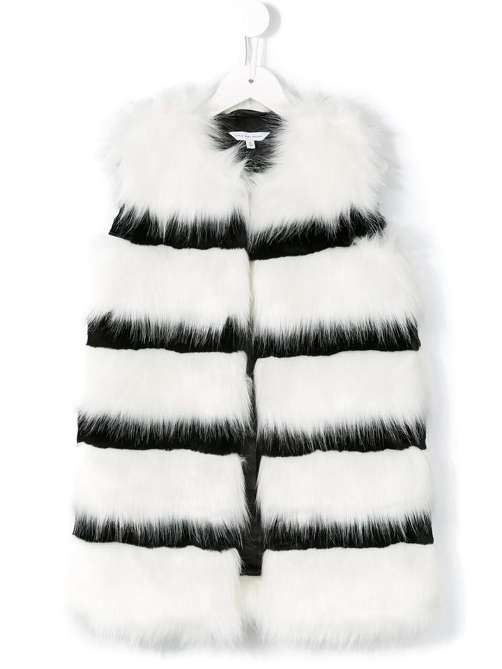 Little Marc Jacobs Faux Fur Sleeveless Coat, Girl's, Size: 10 Yrs, Black