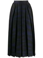 Erika Cavallini Zebra-print Pleated Skirt - Black