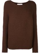Christian Wijnants Crew Neck Jumper, Women's, Size: Small, Brown, Nylon/spandex/elastane/mohair/alpaca