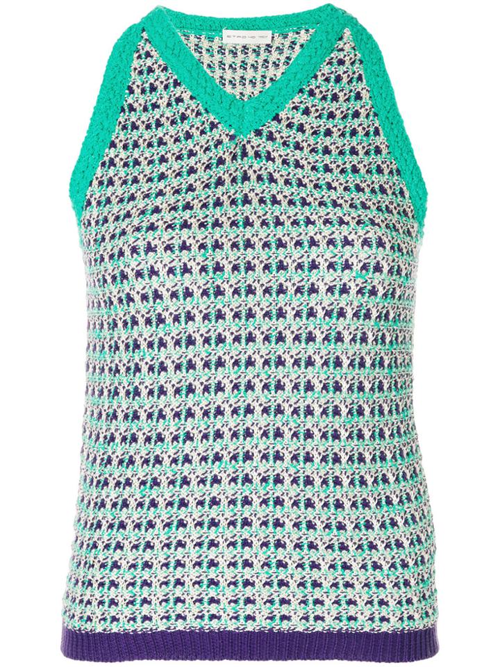 Etro Sleeveless Knitted Top - Green