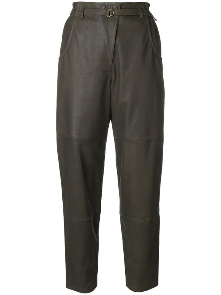 Philosophy Di Lorenzo Serafini High Waist Cropped Trousers - Green