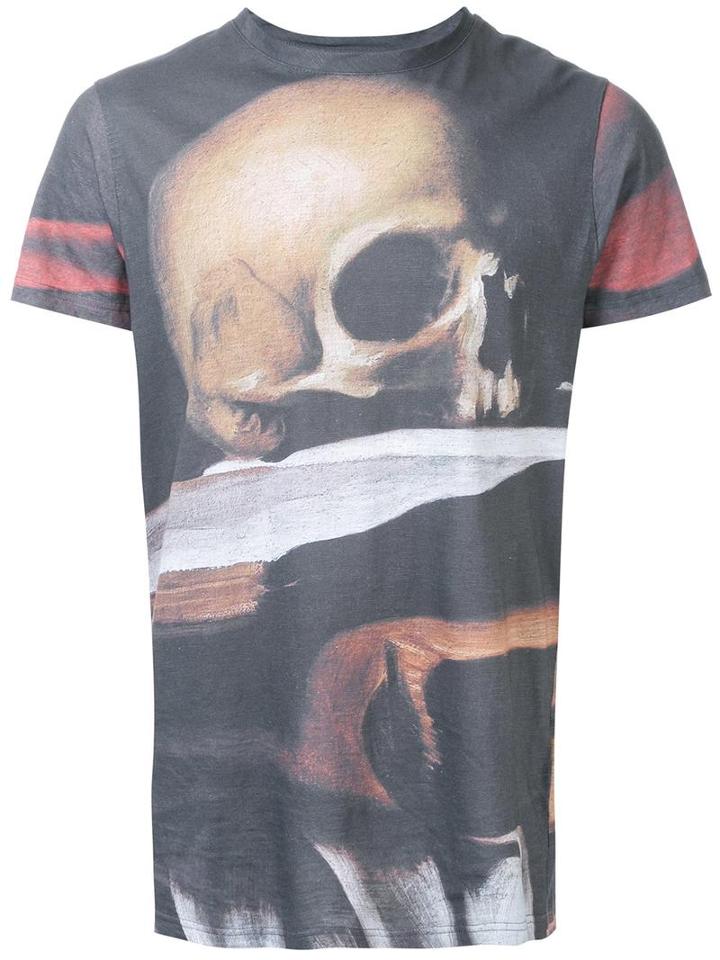Matthew Miller 'marshall Skull' T-shirt, Men's, Size: Large, Grey, Cotton