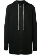 Rick Owens Black Zip Up Long Length Hoodie