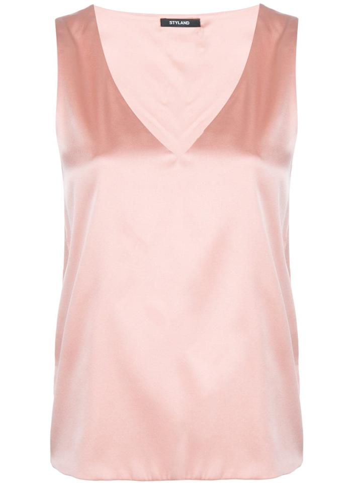 Styland V-neck Camisole - Pink & Purple