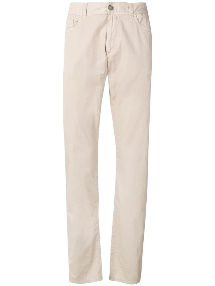 Canali Straight Fit Trousers - Neutrals