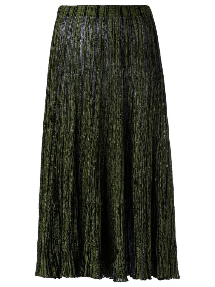 Gig - Knit Midi Skirt - Women - Polyamide - Pp, Green, Polyamide