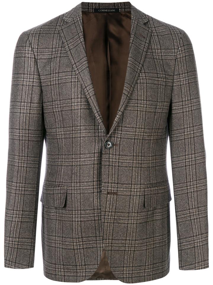 Corneliani Glen Check Blazer - Brown