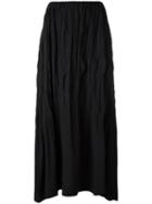 Issey Miyake Vintage 'crushed' Maxi Skirt, Women's, Size: Medium, Black
