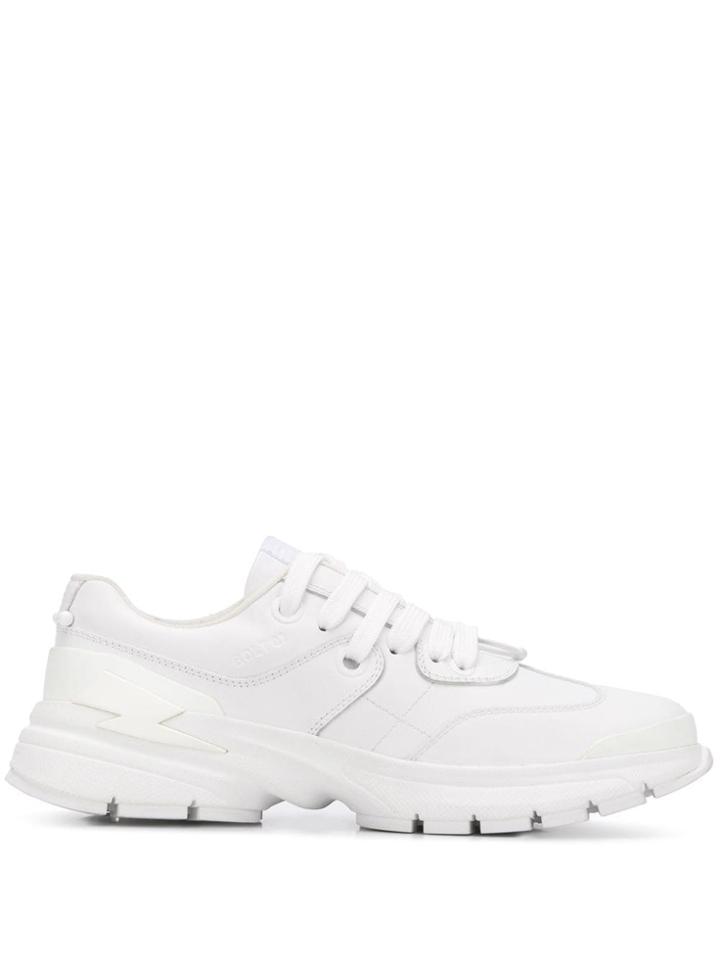 Neil Barrett Bolt Low Top Sneakers - White