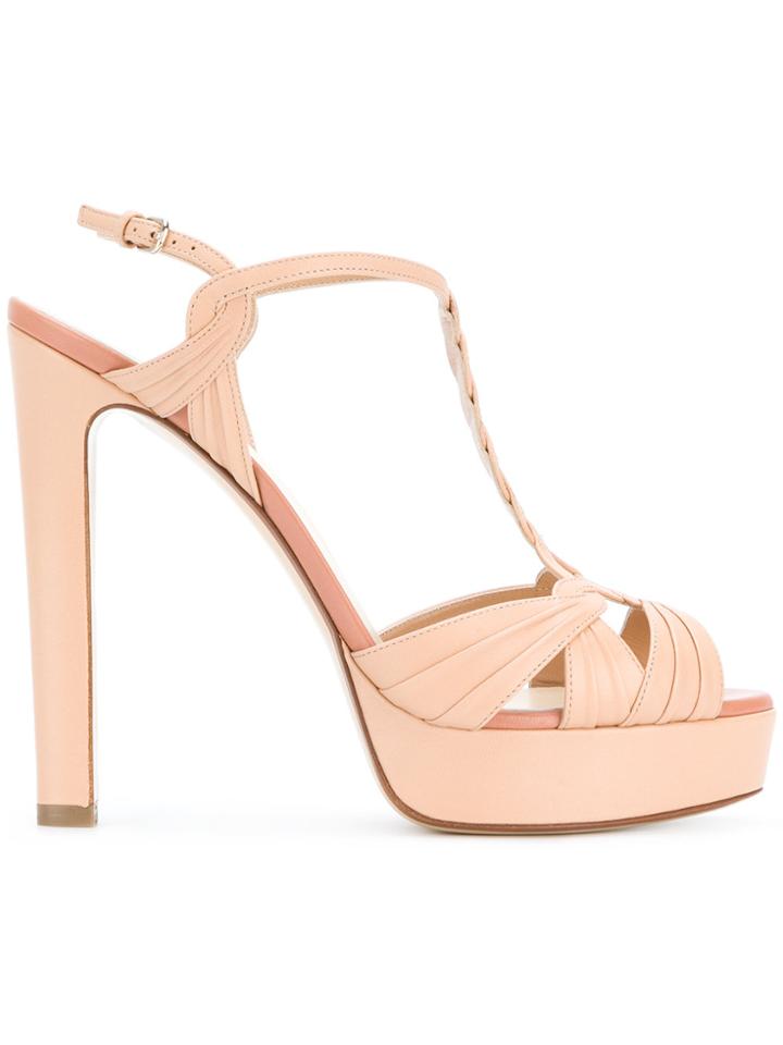 Francesco Russo Hill Platform Sandals - Pink & Purple