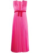 Red Valentino Pleated Georgette Dress - Pink