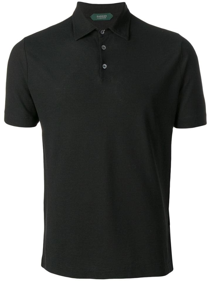 Zanone Basic Polo Shirt - Black