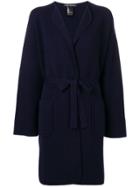 Iris Von Arnim Belted Long Cardigan - Blue