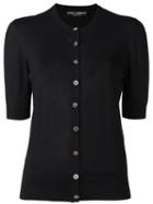 Dolce & Gabbana Decorative Button Cardigan, Women's, Size: 40, Black, Cashmere/silk