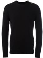 Hydrogen Crew Neck Jumper, Men's, Size: Small, Black, Cashmere/merino