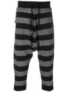 Unconditional - Striped Harem Trousers - Men - Cotton/spandex/elastane - L, Black, Cotton/spandex/elastane