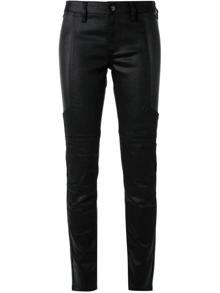 Each X Other Skinny Biker Jeans, Women's, Size: 30, Black, Cotton/polyester/spandex/elastane/cotton