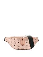 Mcm Classic Logo Belt Bag - Gold