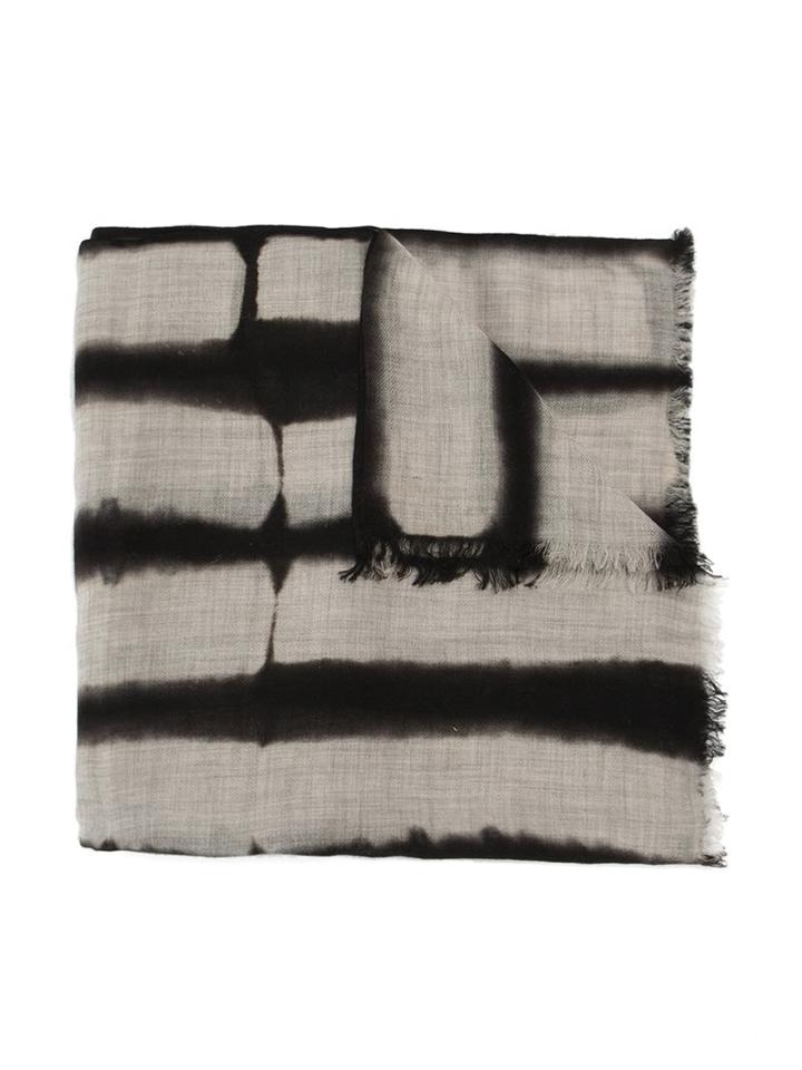 Suzusan Dyed Scarf, Adult Unisex, Black, Wool