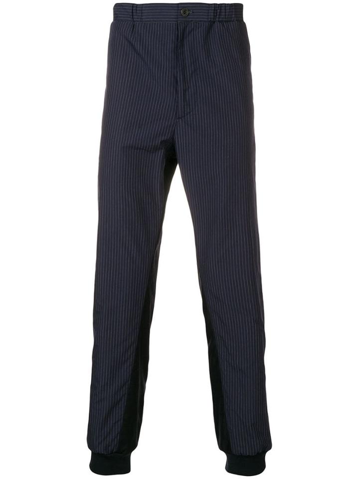 Alexander Mcqueen Pinstriped Trousers - Blue