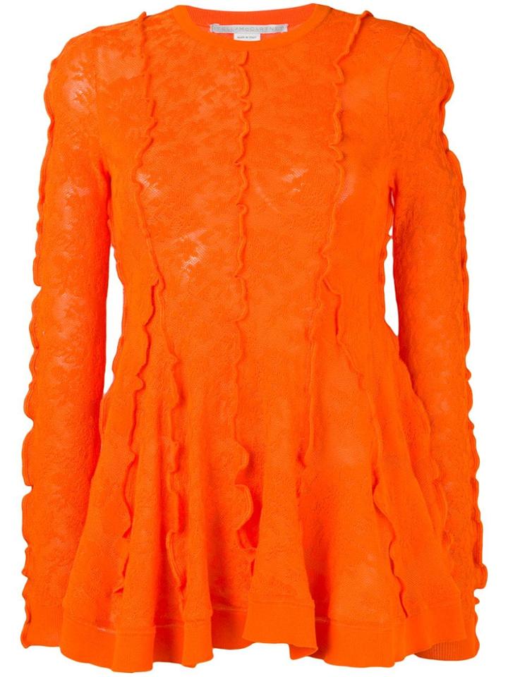 Stella Mccartney Floral Lace Top - Orange