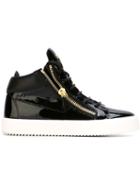 Giuseppe Zanotti Design Kriss Hi-top Sneakers, Women's, Size: 35.5, Black, Patent Leather/rubber