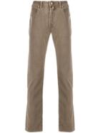 Jacob Cohen Colour Block Regular Length Trousers - Brown